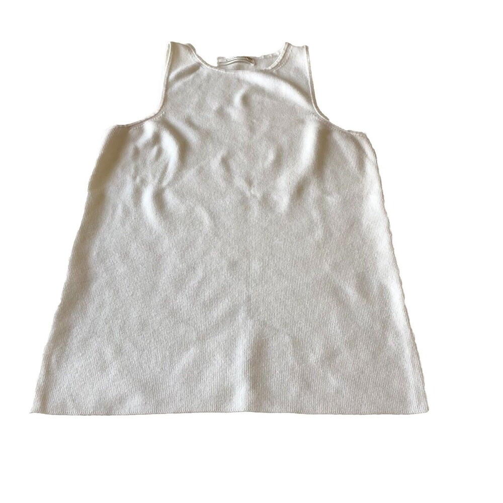 Anthropologie Women’s Knit Tank Top White Large